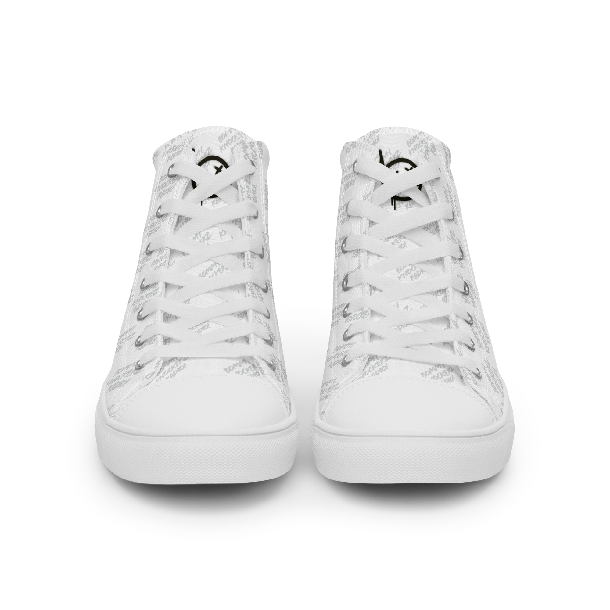 BommyKnockerz - Men’s - High Top Sneakers - (ALL WHITE)