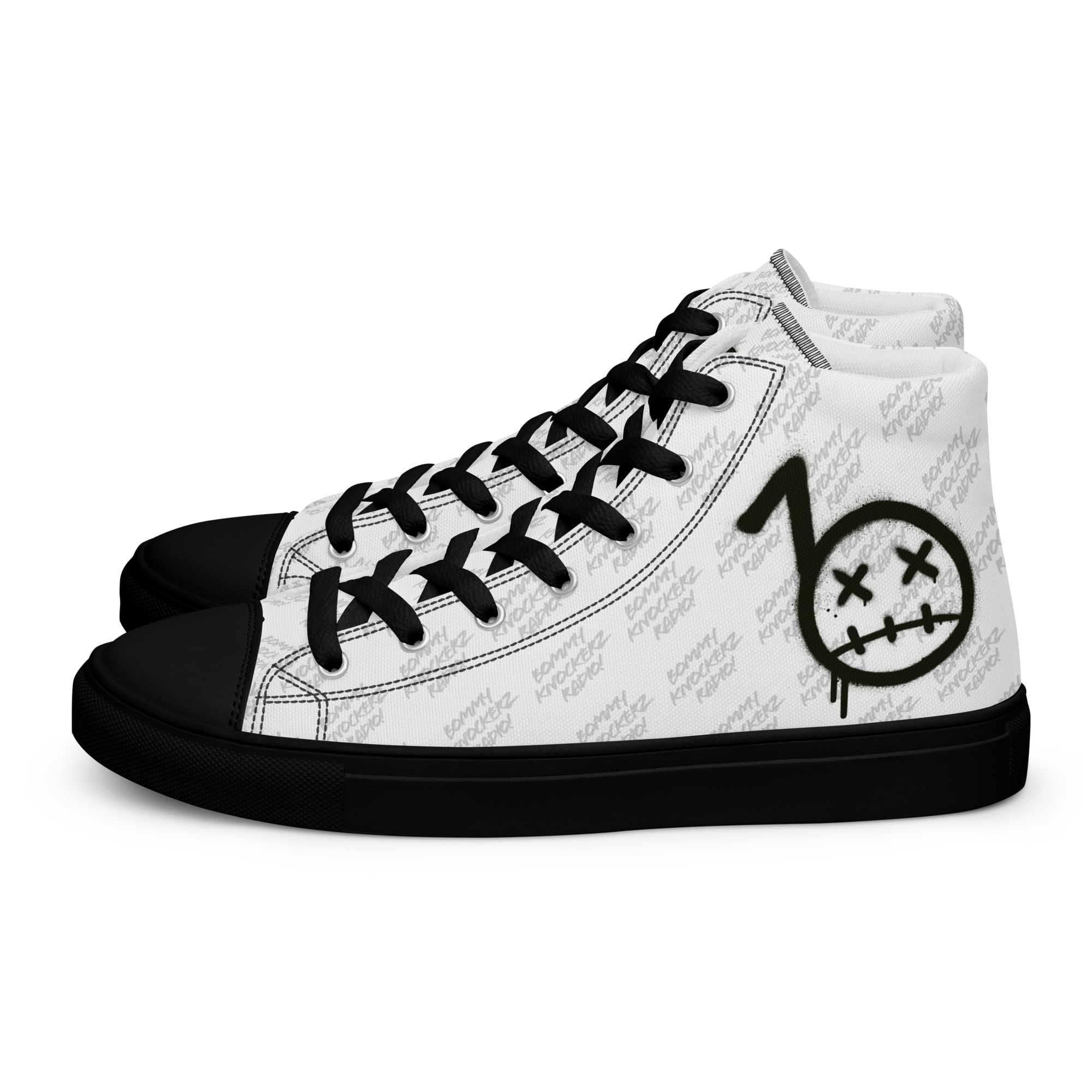 BommyKnockerz - Women’s - High Top Sneakers - (WHITE)