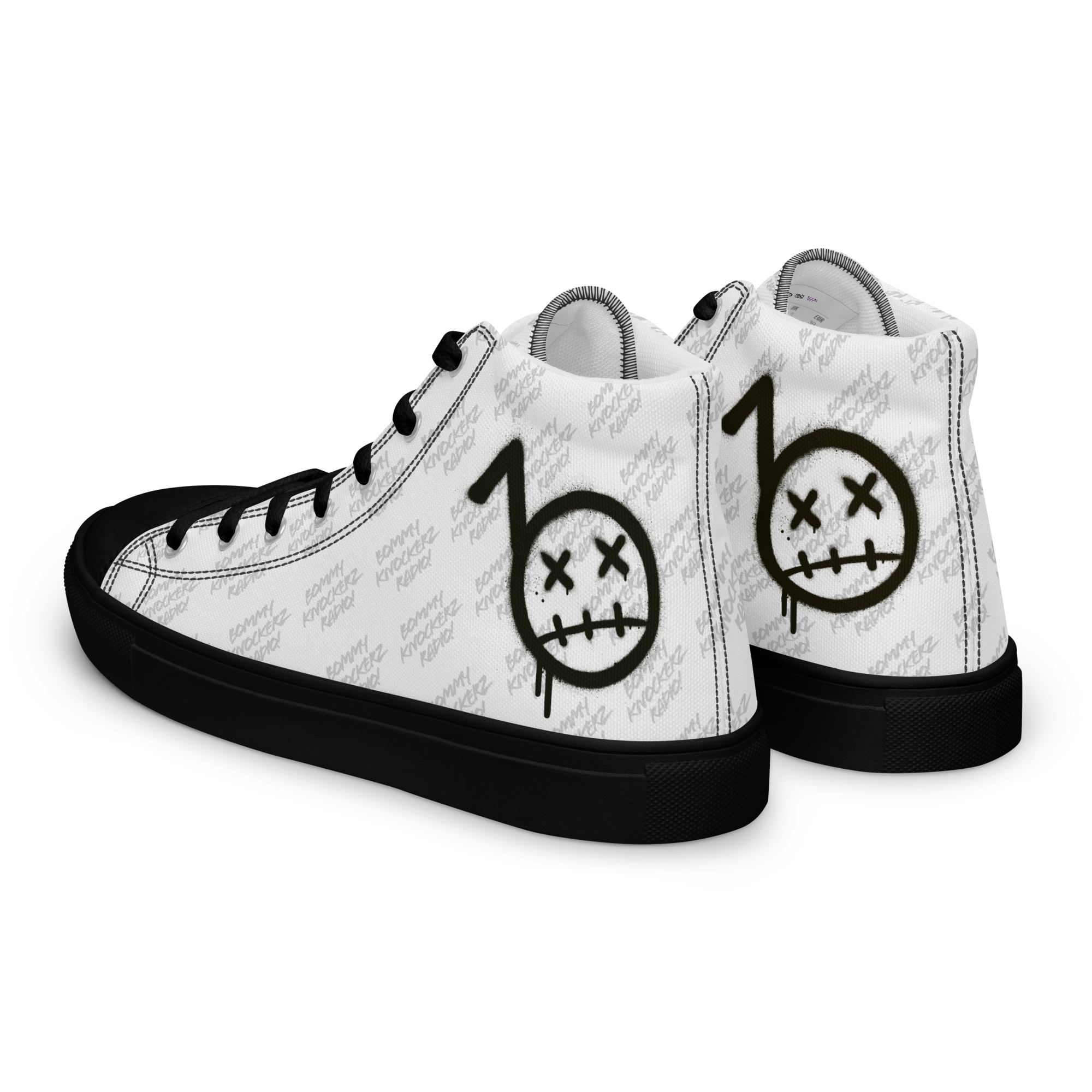 BommyKnockerz - Women’s - High Top Sneakers - (WHITE)