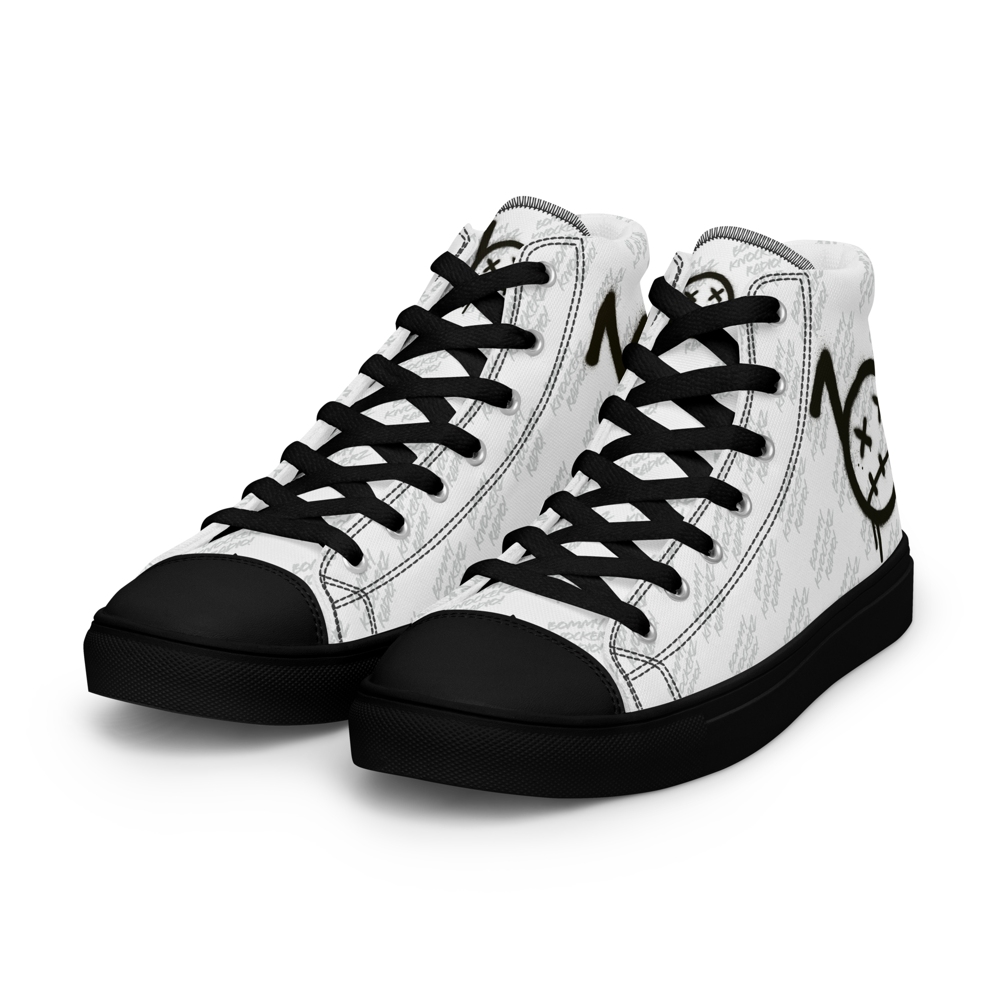 BommyKnockerz - Women’s - High Top Sneakers - (WHITE)