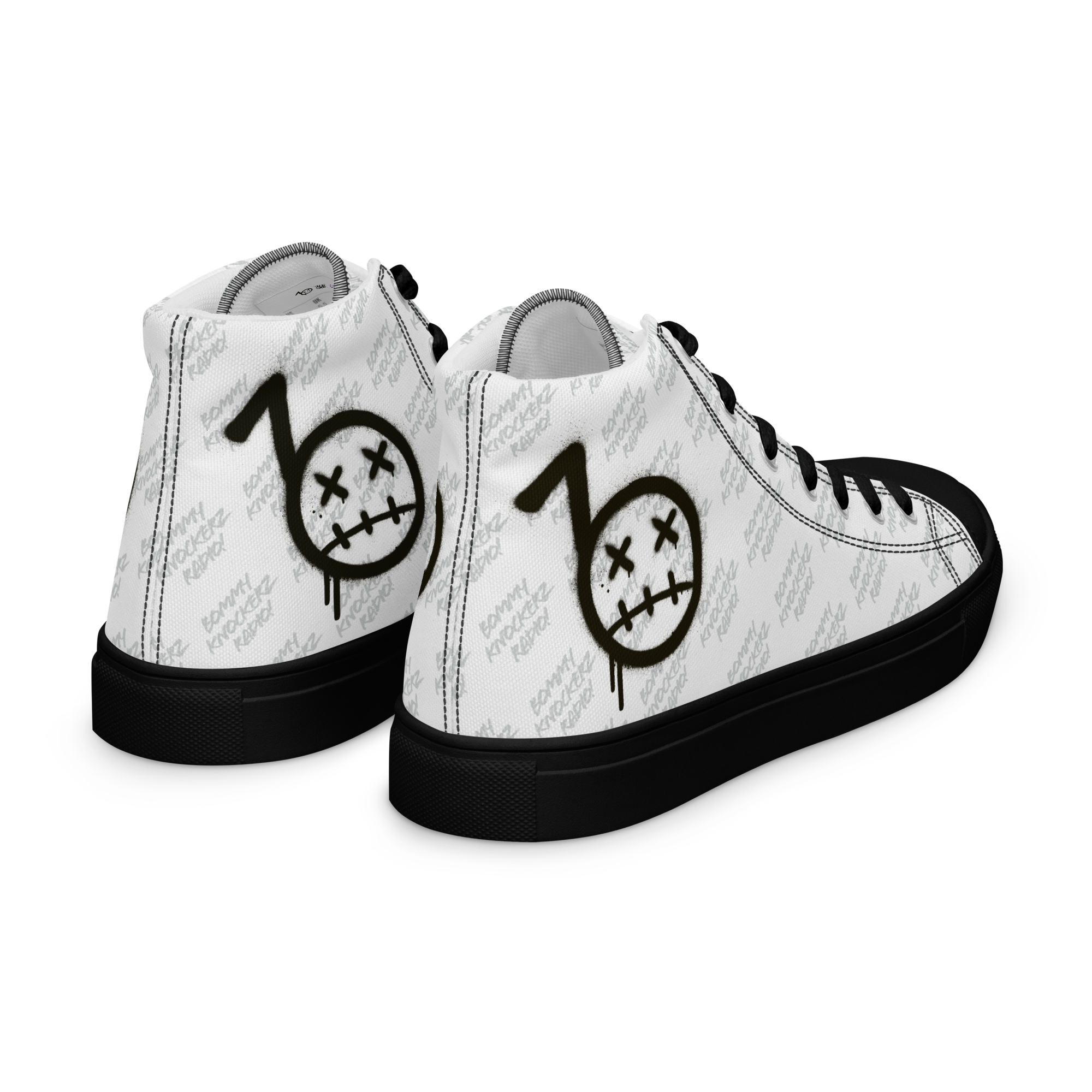 BommyKnockerz - Women’s - High Top Sneakers - (WHITE)