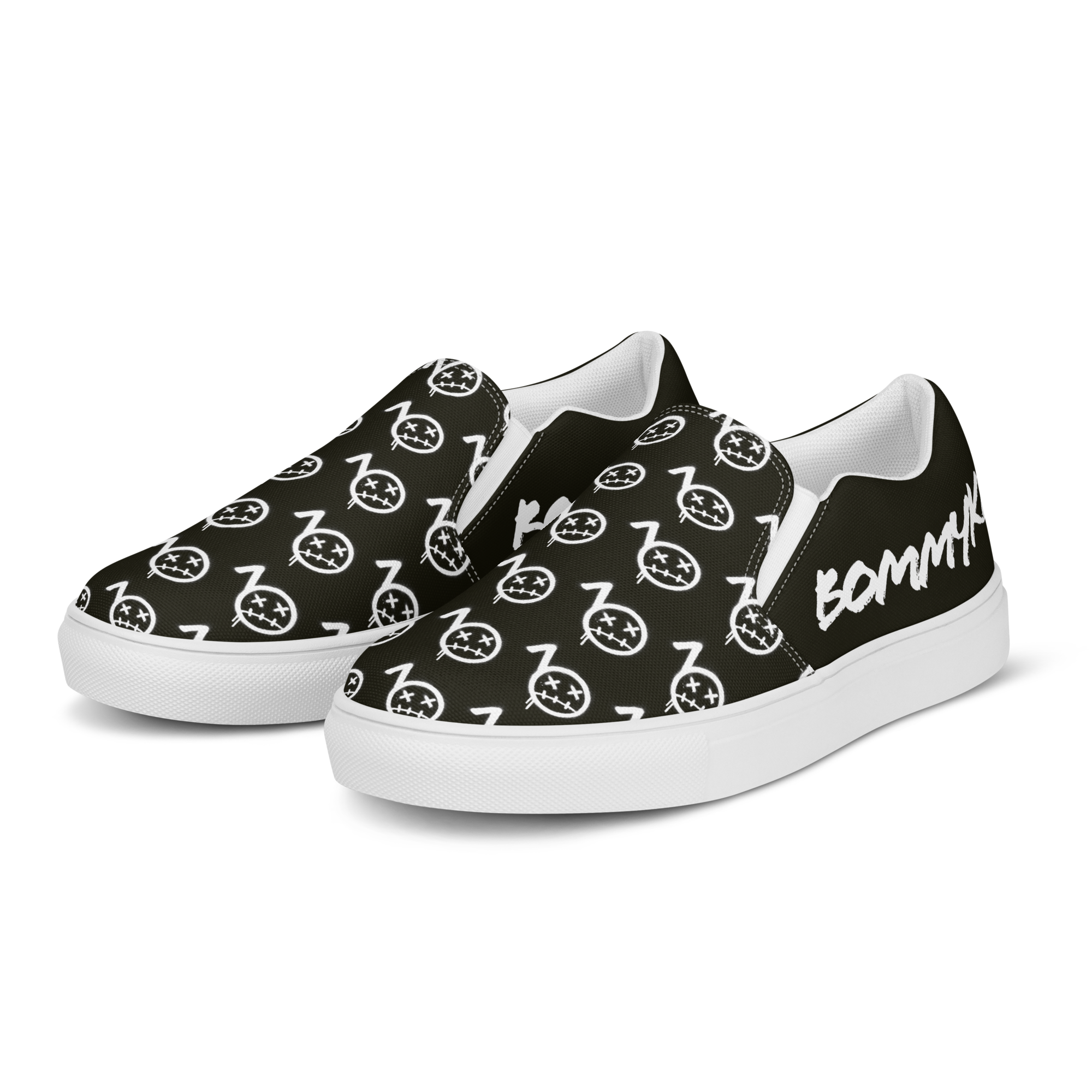 Women’s Slip-on Shoes - Bommy Print - (BLACK)