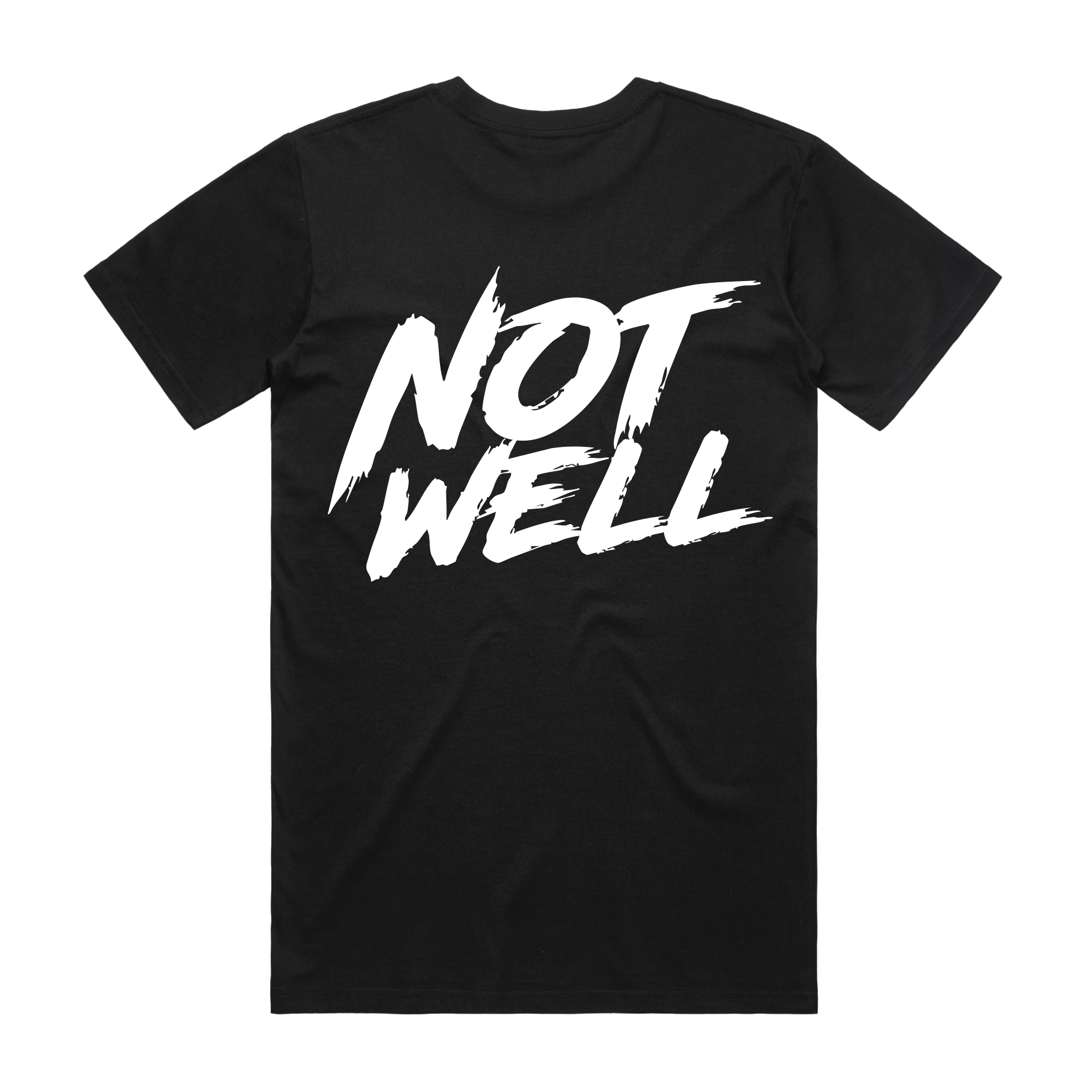 NOT WELL - Black Tee Double Print