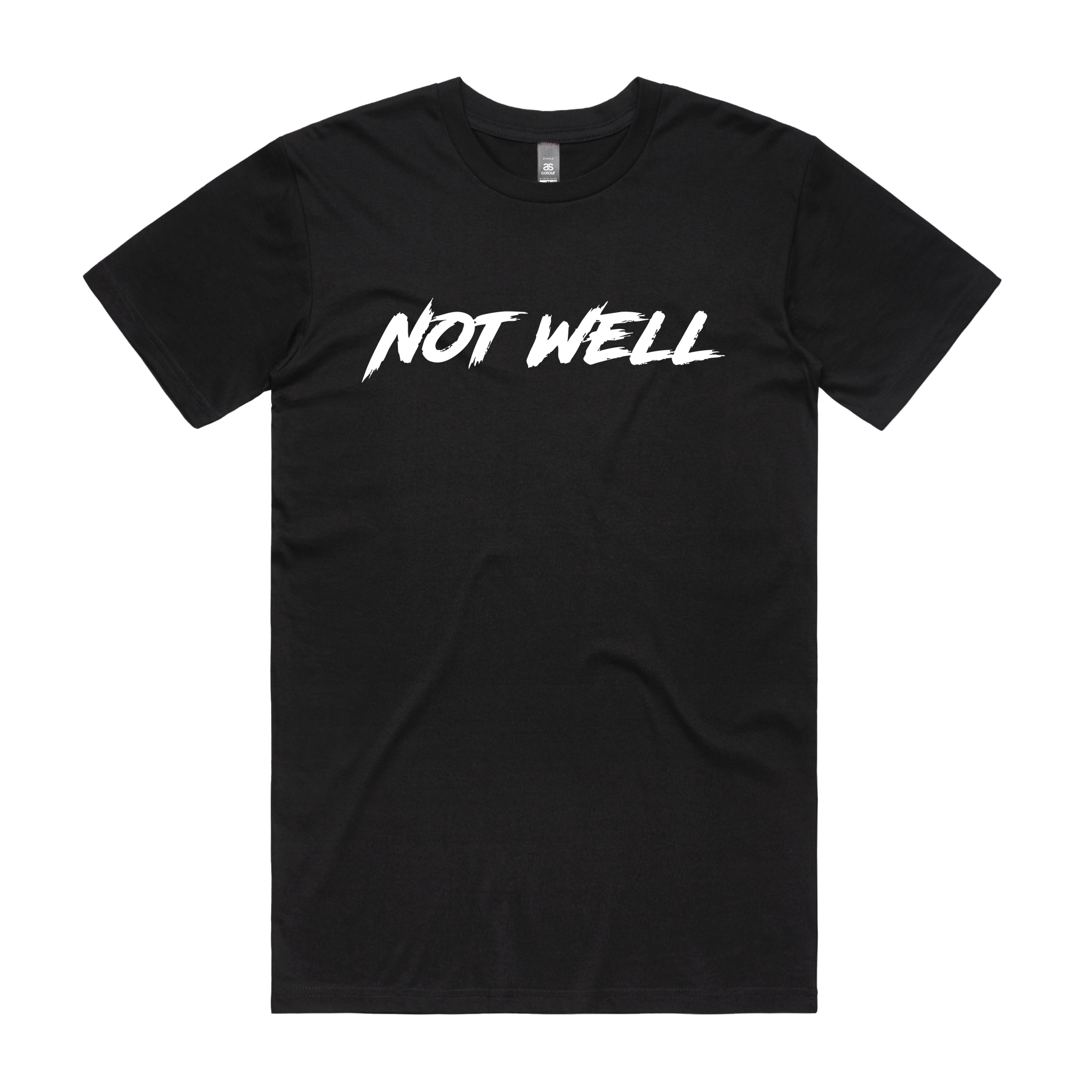 NOT WELL - Black Tee Double Print
