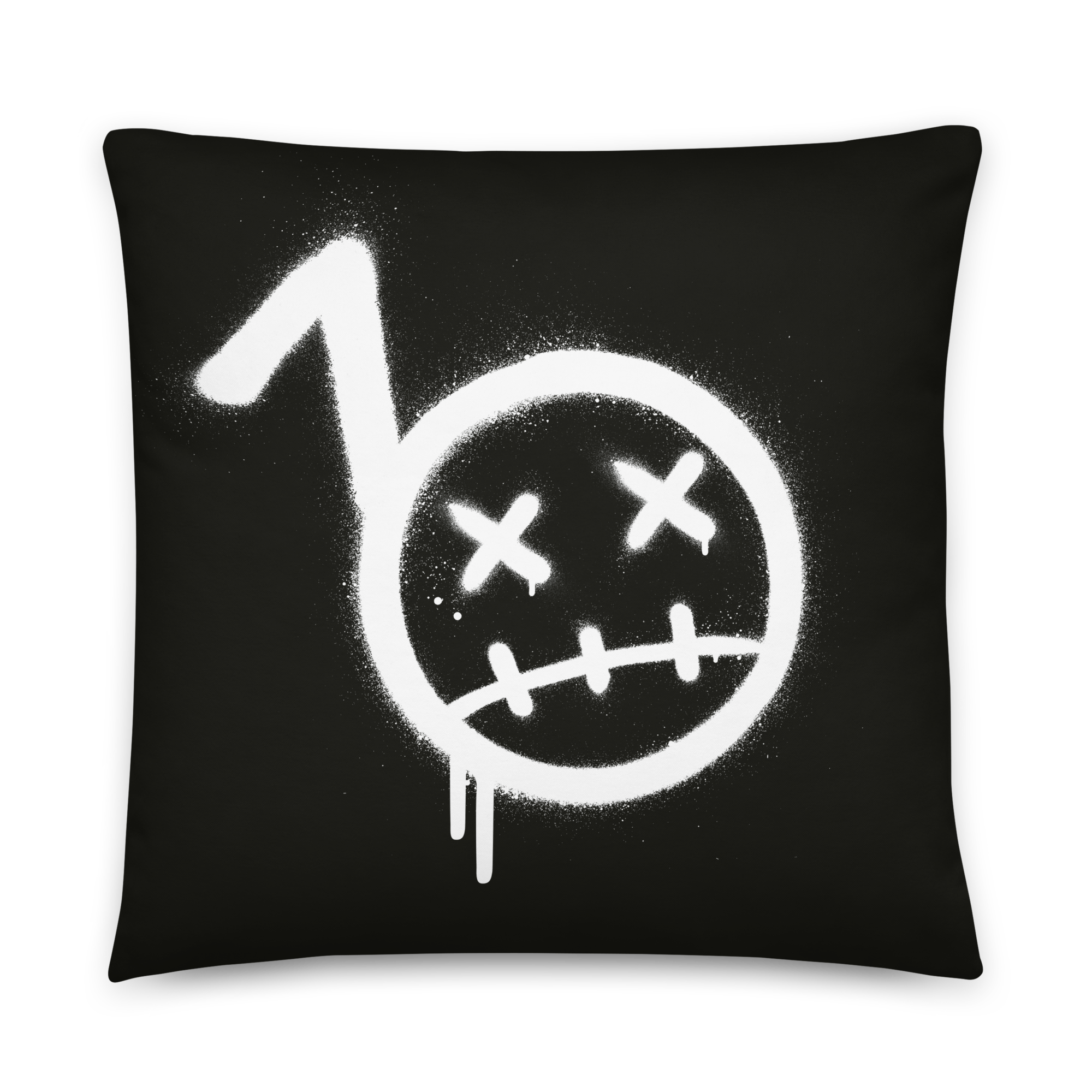 BommyKnockerz - Pillow - Square - 22x22 - Bommy Print - (BLACK)