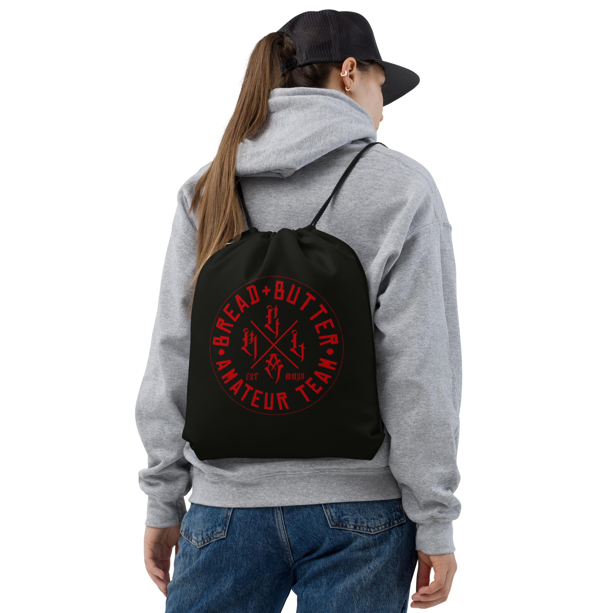 Amateur Team - Black Drawstring Bag
