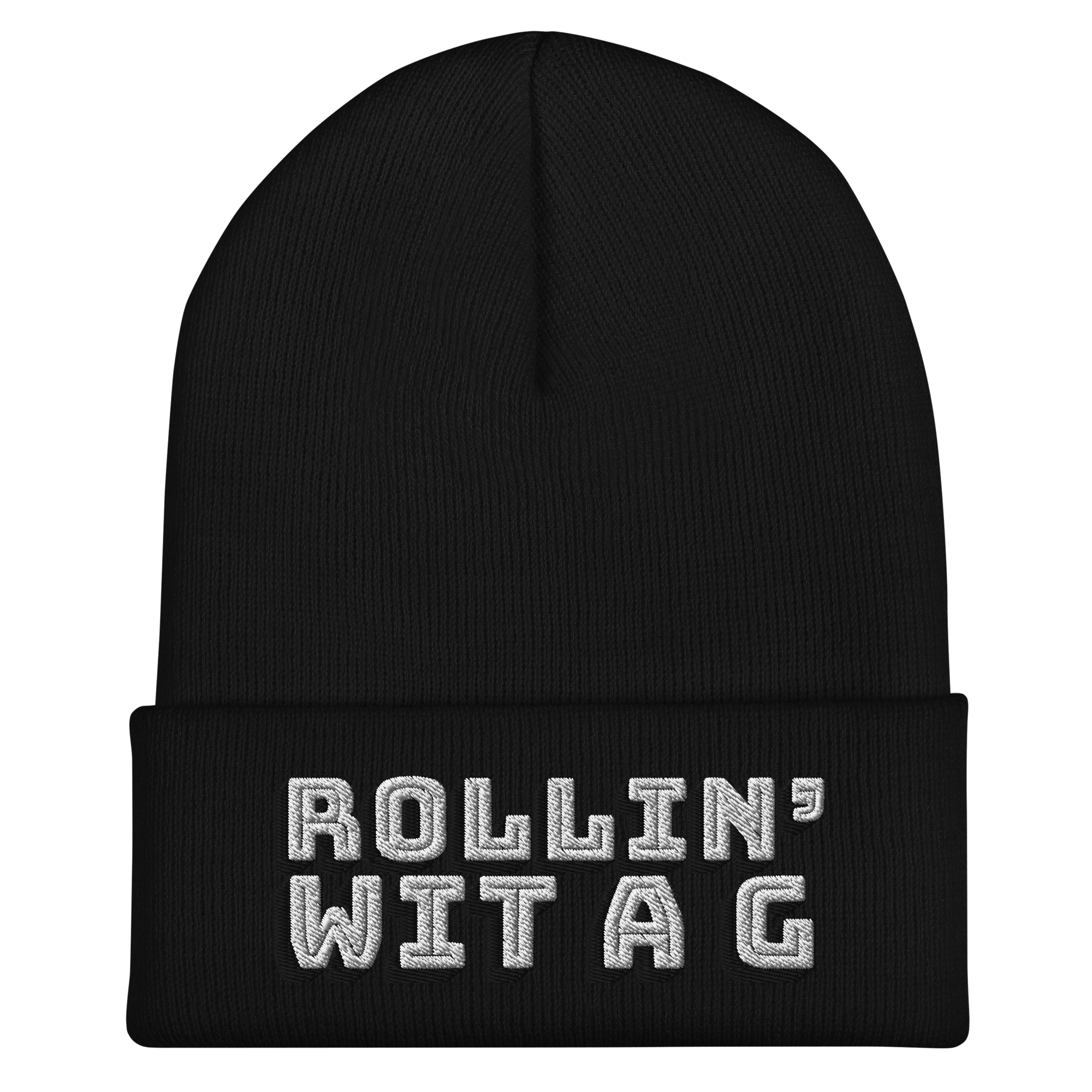 Differ_Ant - Rollin' Wit A G - Embroidered Beanie - (BLACK)
