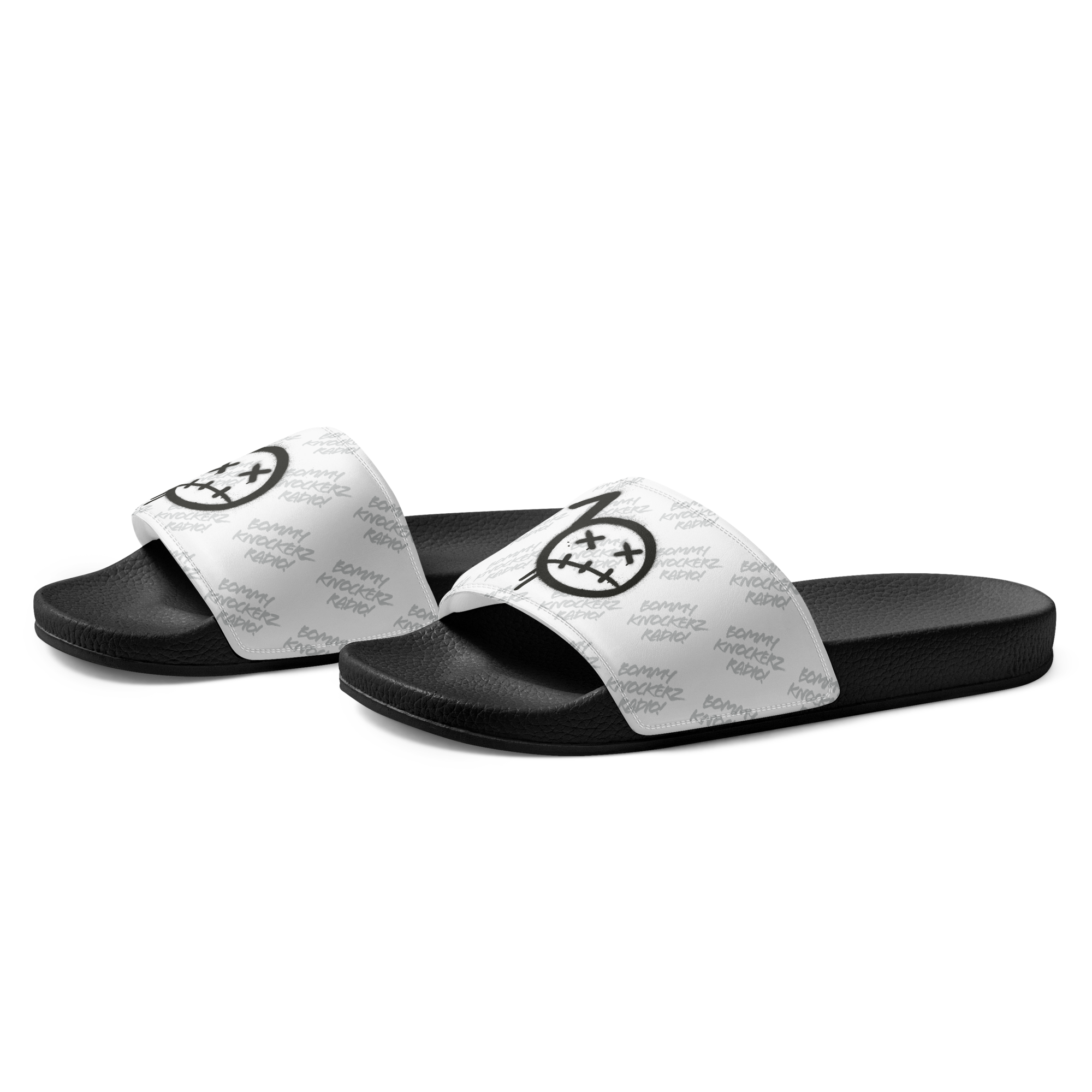 Men’s Slides - Bommy Print - (WHITE)