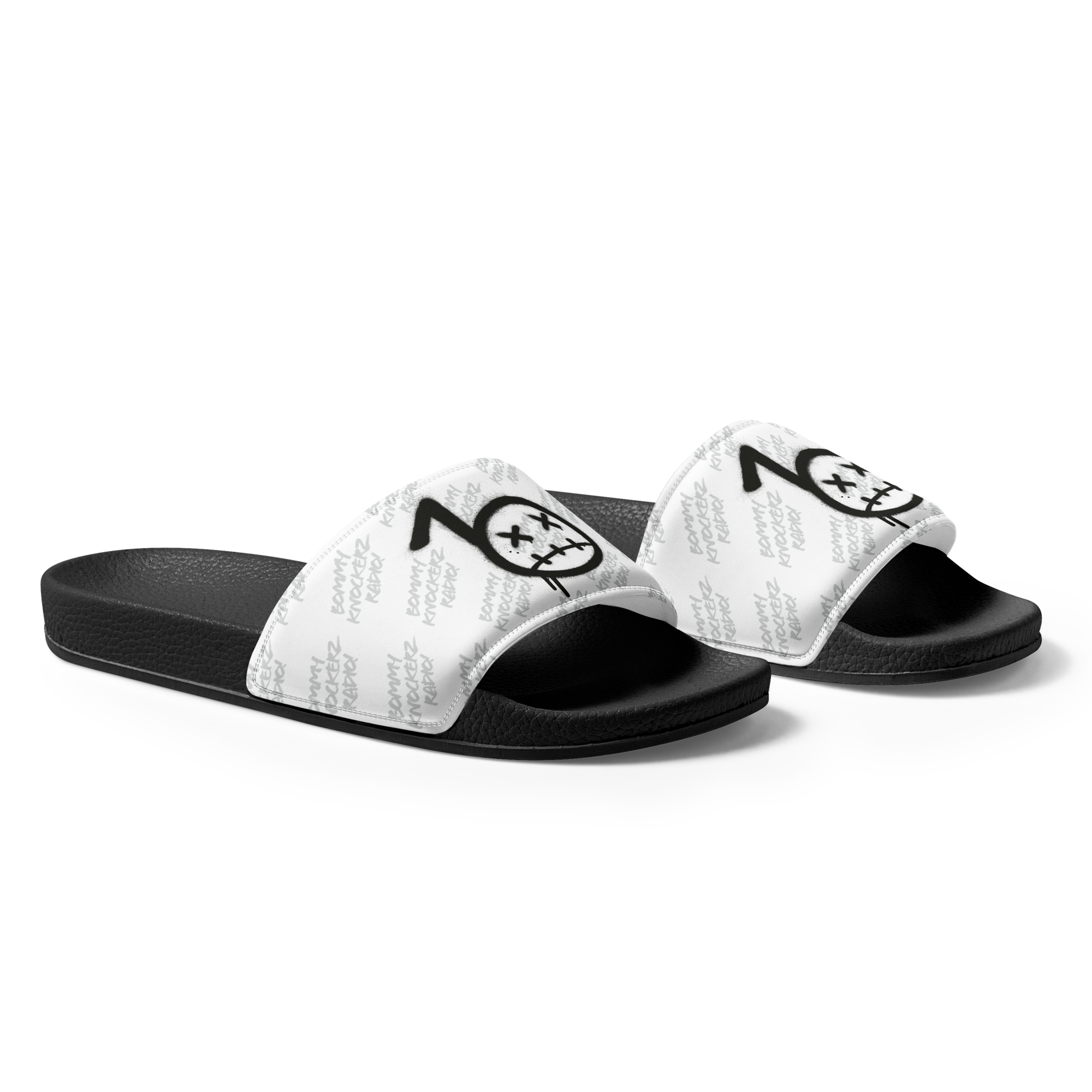 Men’s Slides - Bommy Print - (WHITE)