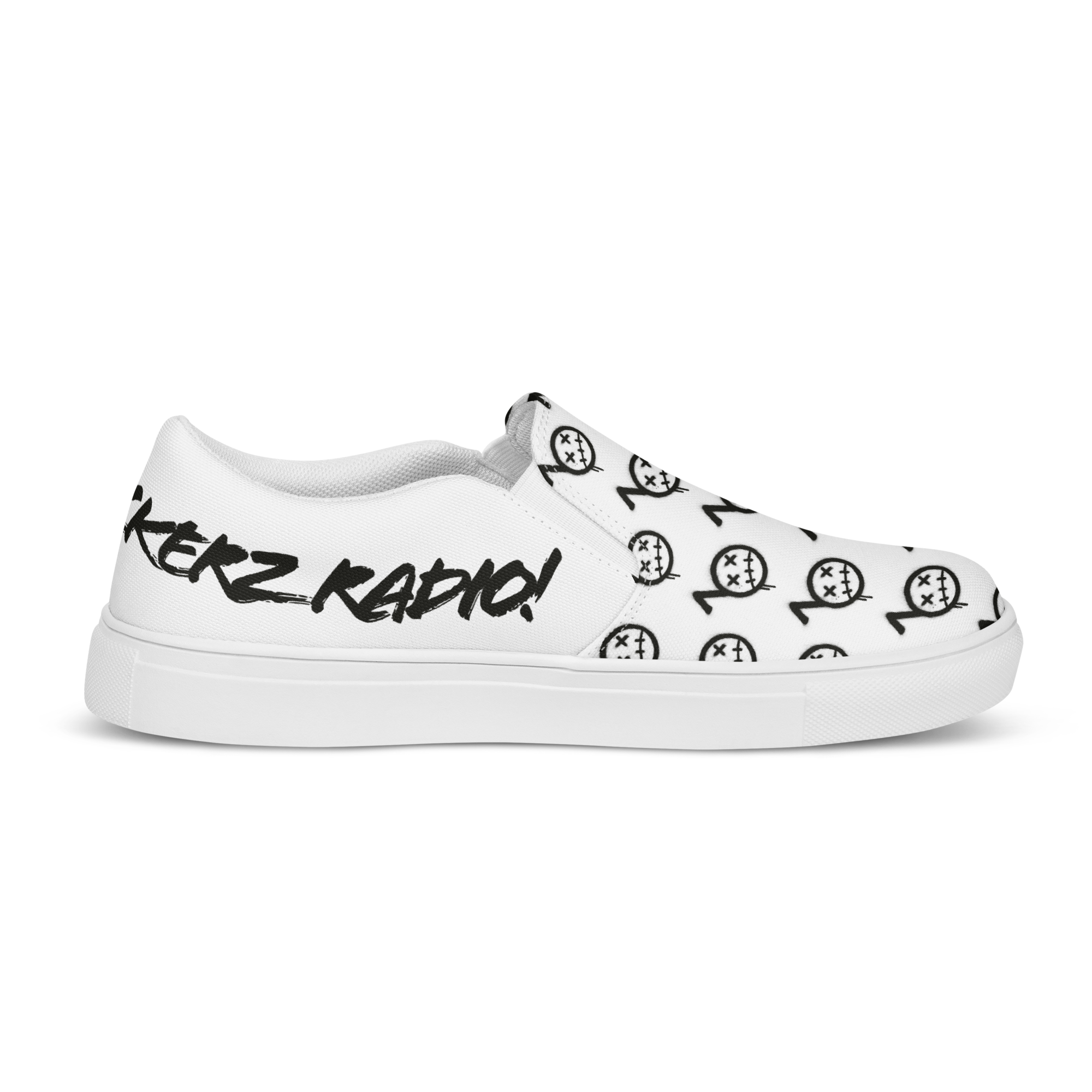 Men’s Slip-on Shoes - Bommy Print - (WHITE)