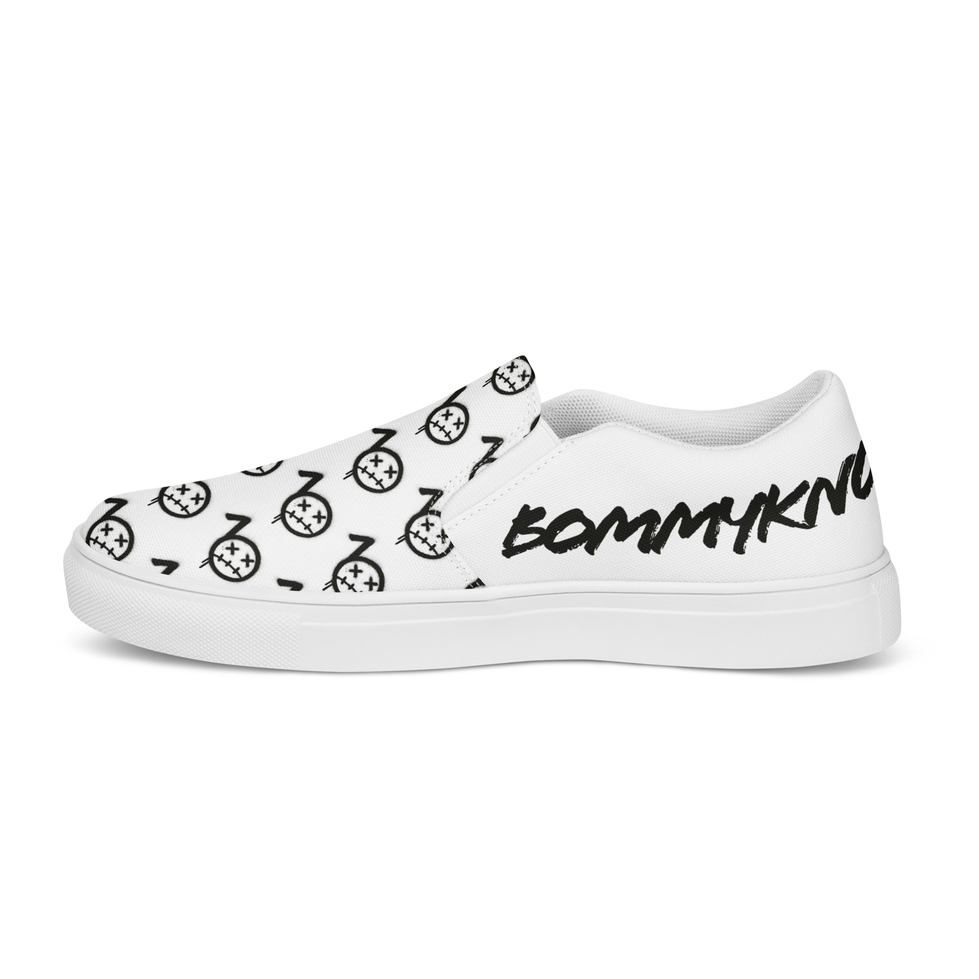 Men’s Slip-on Shoes - Bommy Print - (WHITE)
