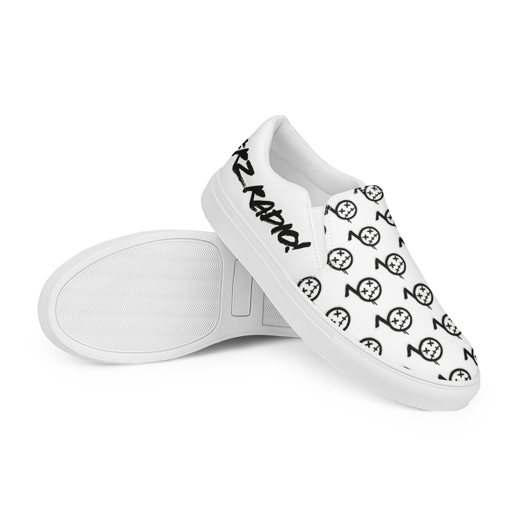 Men’s Slip-on Shoes - Bommy Print - (WHITE)