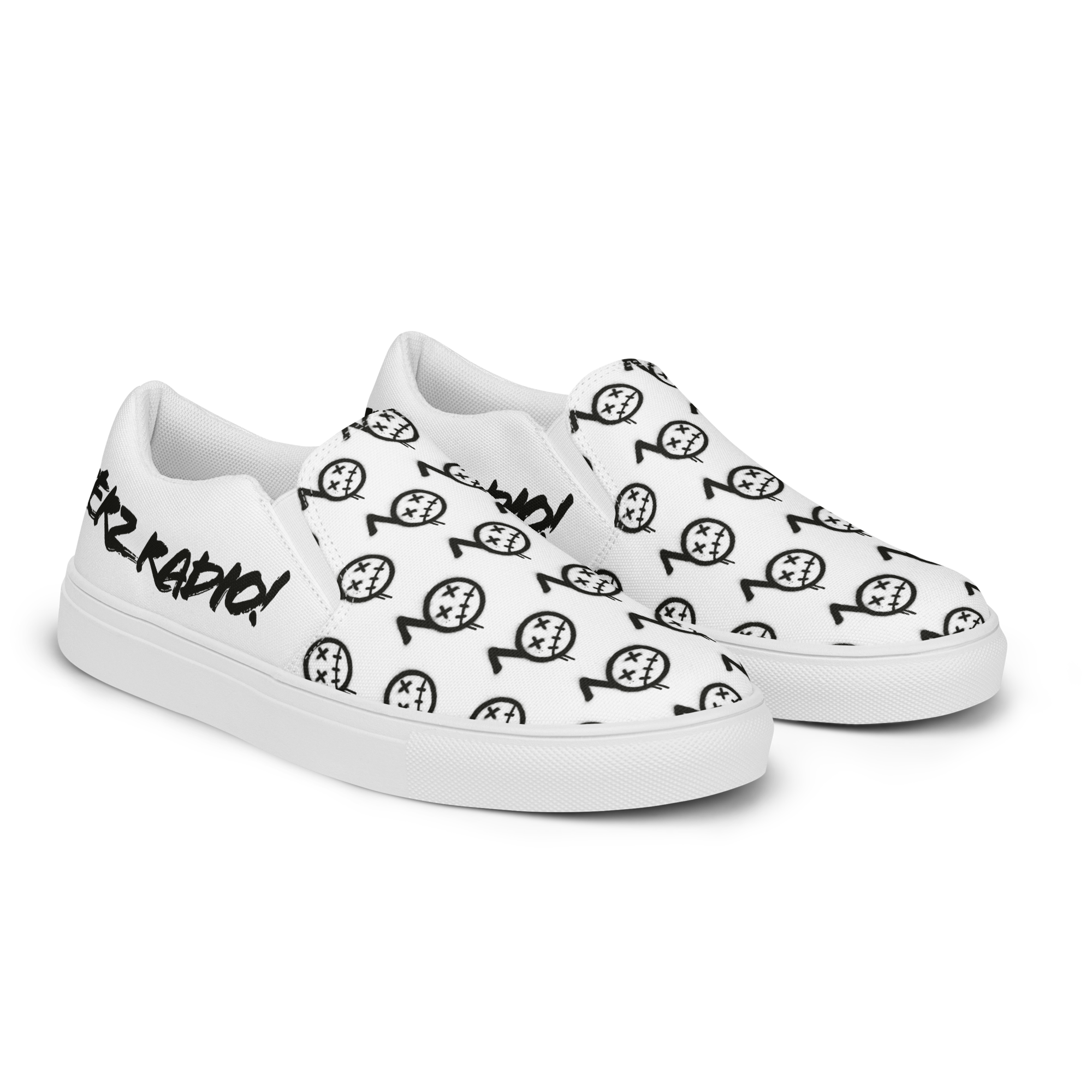 Men’s Slip-on Shoes - Bommy Print - (WHITE)