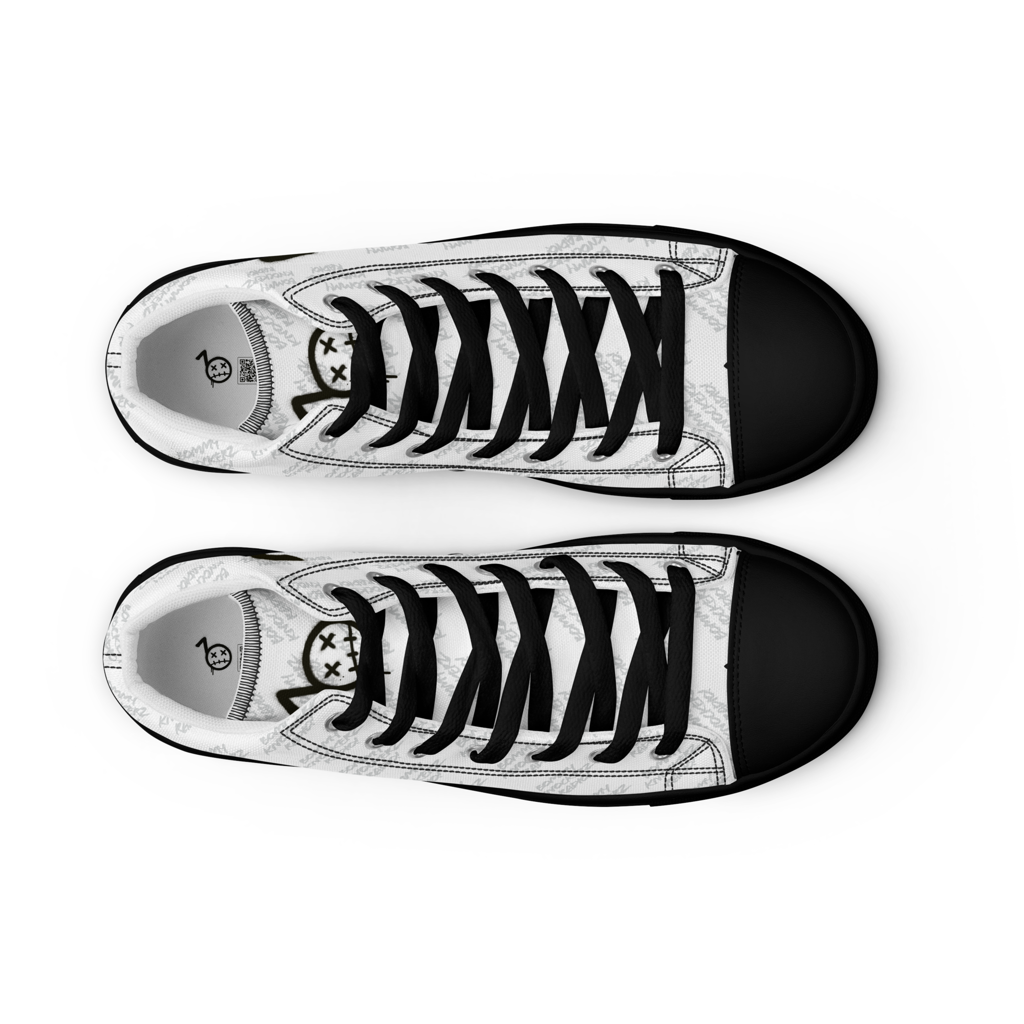 BommyKnockerz - Women’s - High Top Sneakers - (WHITE)